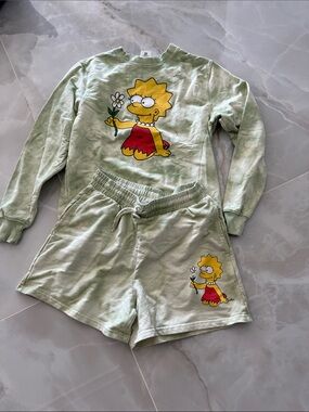 Lisa Simpson Green Tie-Dye Lounge Set
